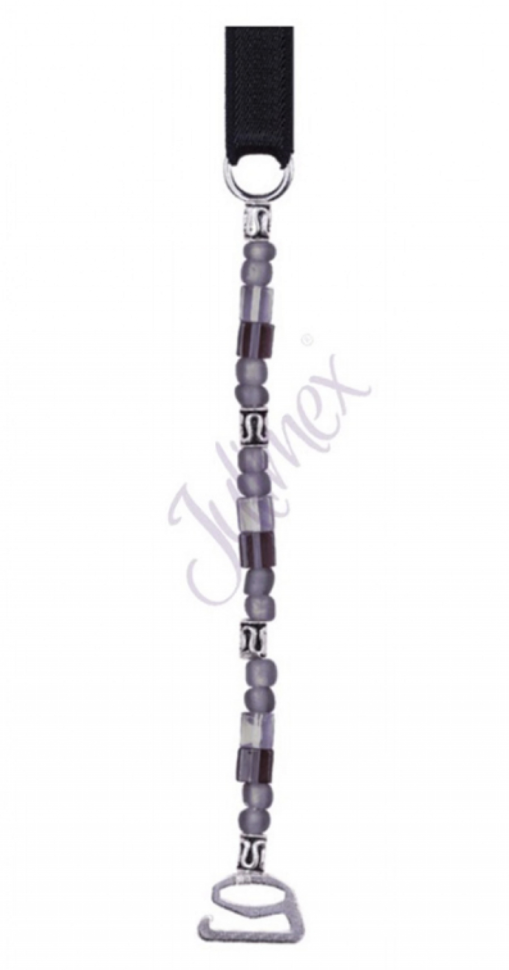 RM-278 Бретель тканевая 8 мм металлический крючок (Черный, 8mm )