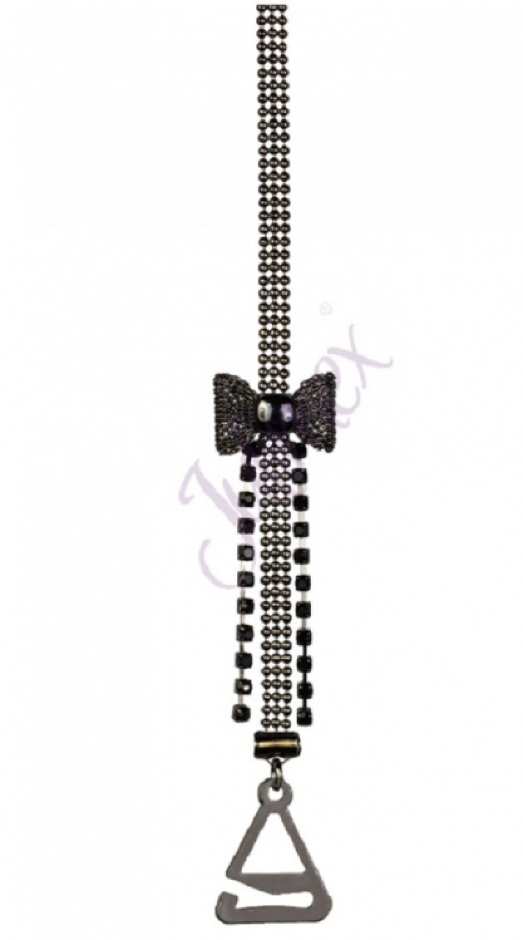 RE-311 Бретель металлическая 6 мм металлический ключок (Серебристый, 6mm )